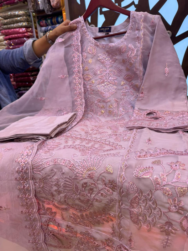 Premium Gold  Organza Party Dress